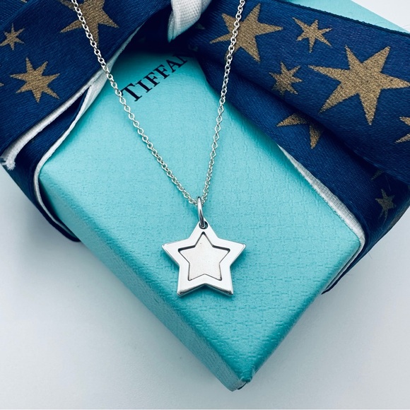 Tiffany & Co. Jewelry - Tiffany & Co. Super Star Charm Necklace 16” in Silver with Pouch & Box